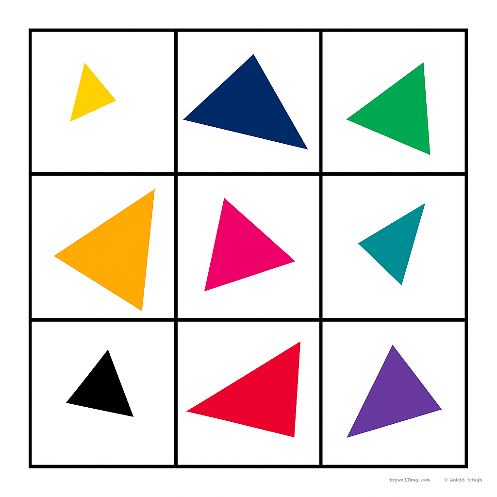 Example of tile binning and triangle visibility